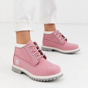 Timberland Nellie Chukka ankle boots in pink